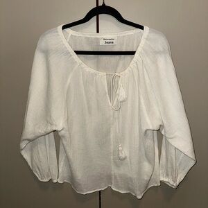 NWOT REFORMATION crinkle White Women's Cotton Top Size XS